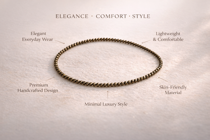 Pyrite Wealth Attraction Anklet (2mm Faceted)