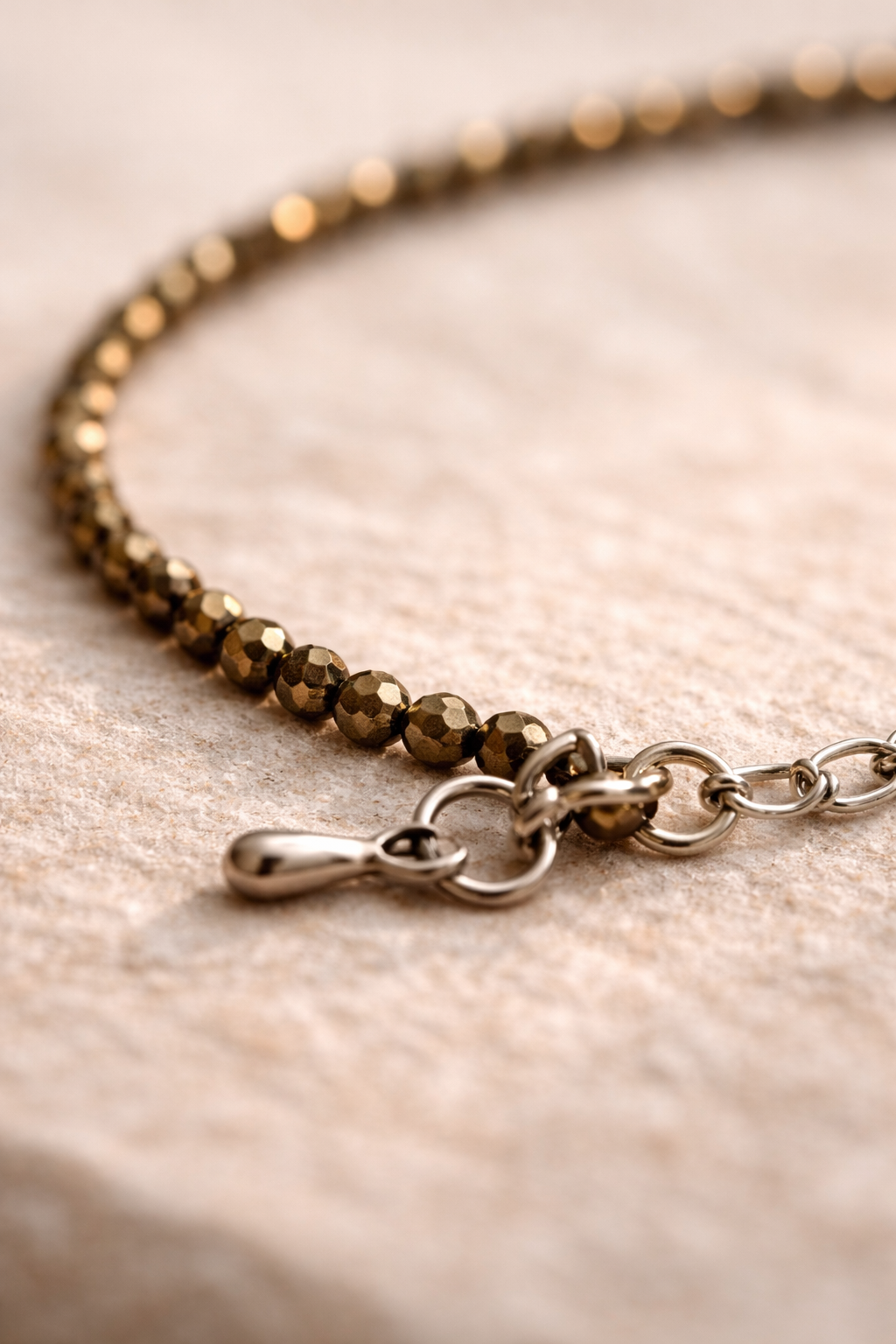 Pyrite Wealth Attraction Anklet (2mm Faceted)
