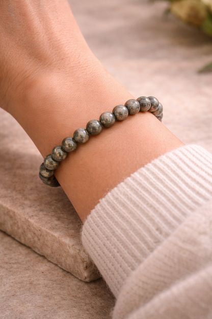 Pyrite Natural Wealth Bracelet (8mm)