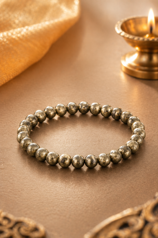 Pyrite Natural Wealth Bracelet (8mm)