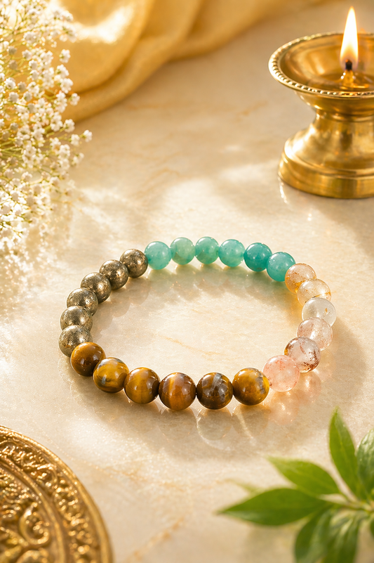 Money Magnet Multi-Stone Bracelet (8mm)