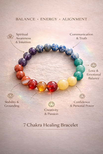 7 Chakra Energy Balance Bracelet (8mm)