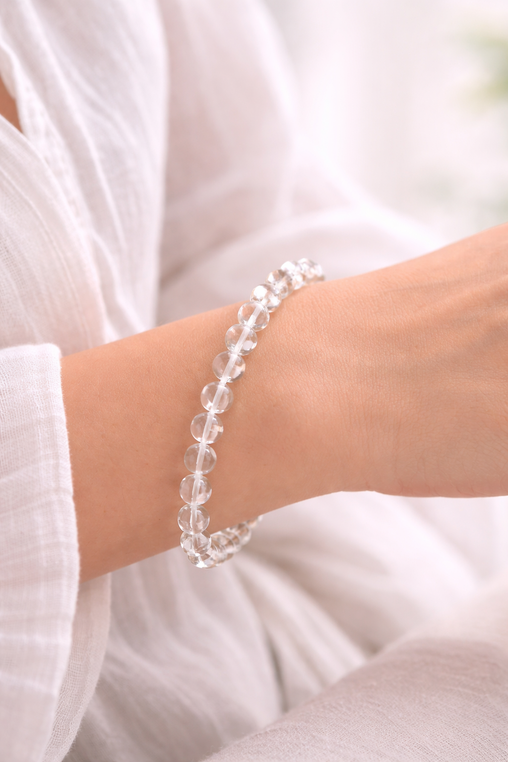 Clear Quartz Energy Amplifier Bracelet (8mm)
