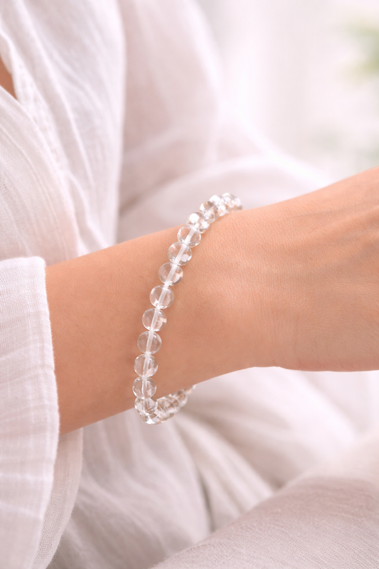 Clear Quartz Energy Amplifier Bracelet (8mm)