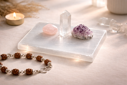 Selenite Crystal Energy Cleansing Plate