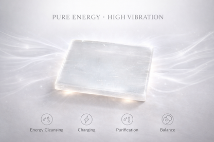 Selenite Crystal Energy Cleansing Plate