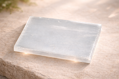 Selenite Crystal Energy Cleansing Plate