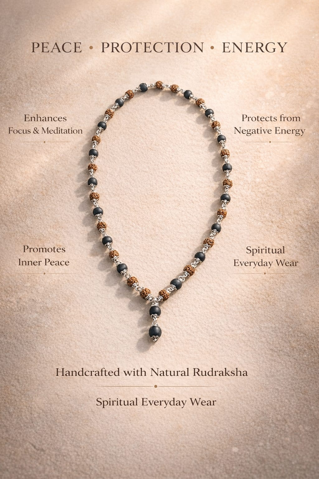 Rudraksha Karungali Divine Protection Mala