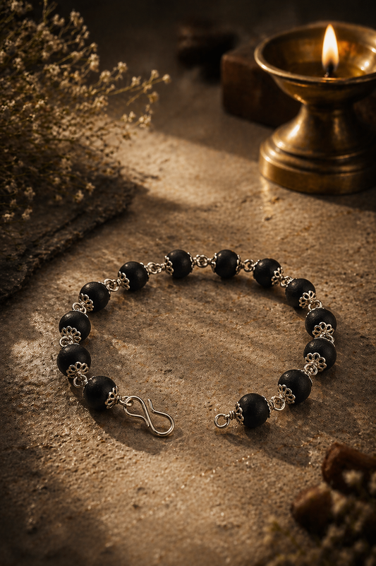 Karungali Silver Protection Bracelet