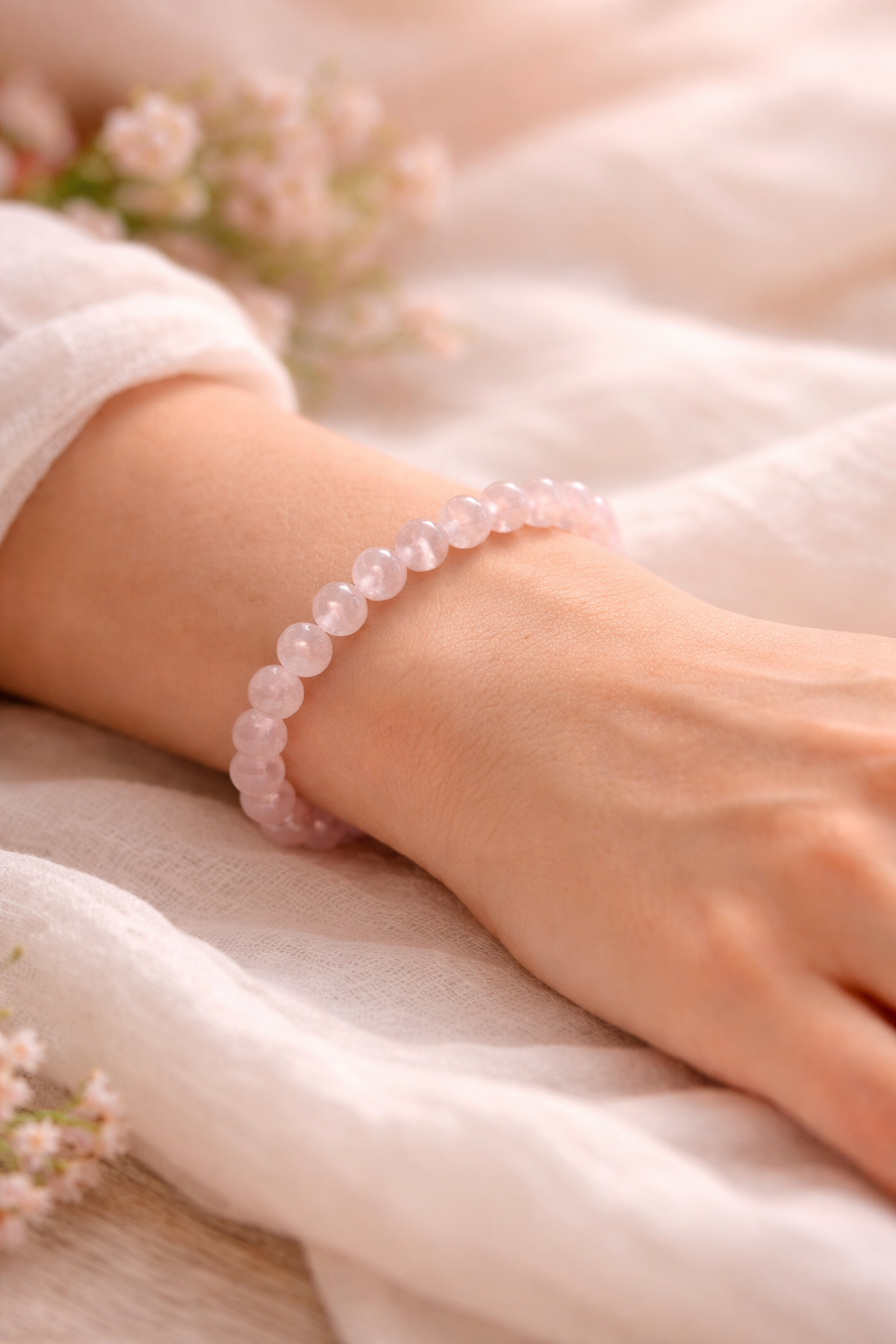 Rose Quartz Love Attraction Bracelet (8mm)