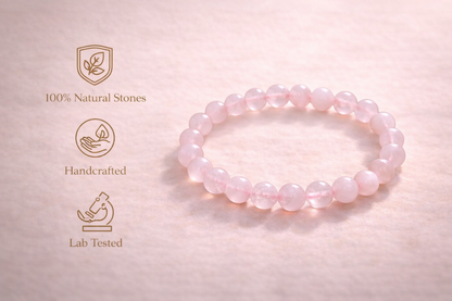 Rose Quartz Love Attraction Bracelet (8mm)