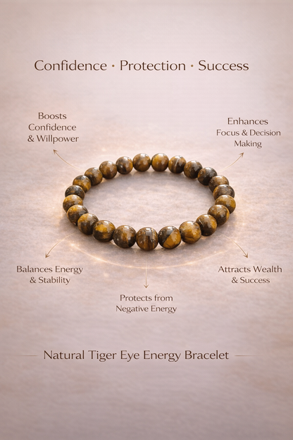 Tiger Eye Courage & Protection Bracelet (8mm)